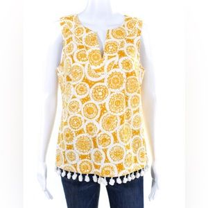 ❤️3/$15❤️Trina Turk Lemon Yellow Tank Top Size S